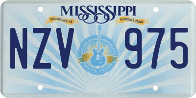 MS license plate NZV975