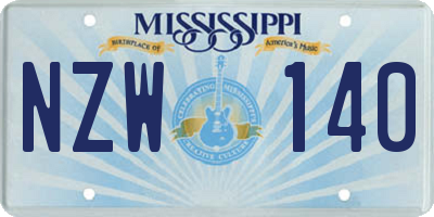 MS license plate NZW140