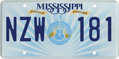MS license plate NZW181