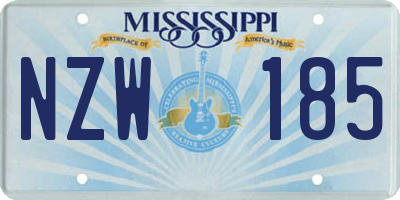 MS license plate NZW185