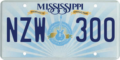 MS license plate NZW300