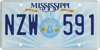 MS license plate NZW591