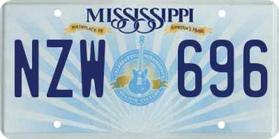 MS license plate NZW696