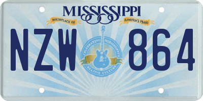 MS license plate NZW864