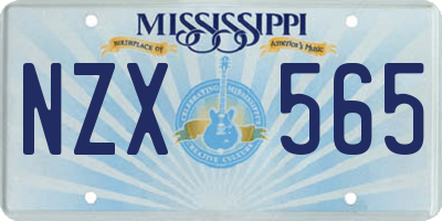 MS license plate NZX565
