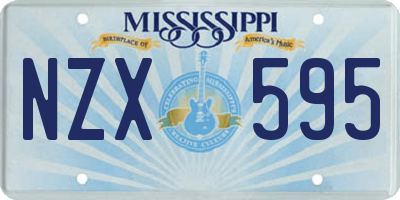 MS license plate NZX595
