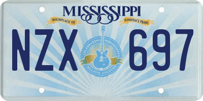 MS license plate NZX697