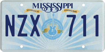 MS license plate NZX711