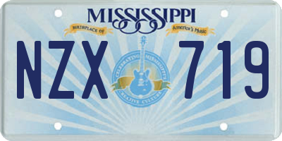 MS license plate NZX719