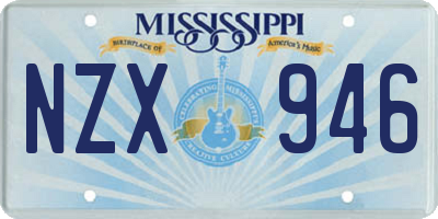 MS license plate NZX946
