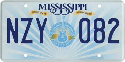 MS license plate NZY082