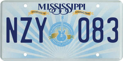 MS license plate NZY083