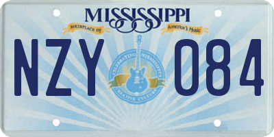 MS license plate NZY084