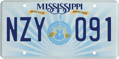 MS license plate NZY091