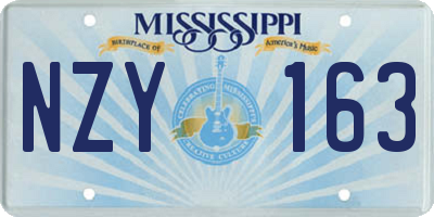 MS license plate NZY163