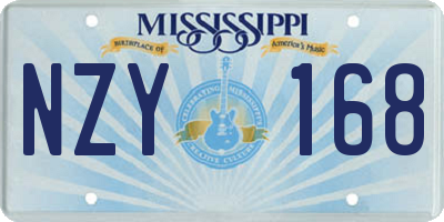 MS license plate NZY168