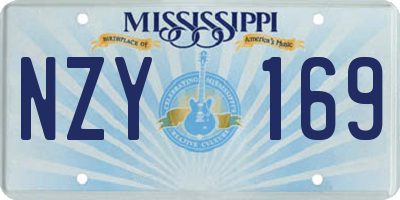 MS license plate NZY169