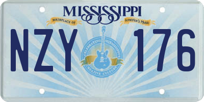 MS license plate NZY176