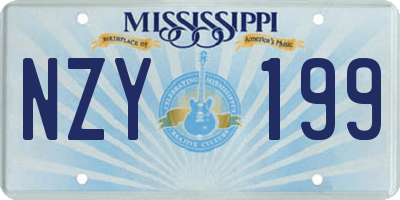 MS license plate NZY199