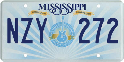 MS license plate NZY272