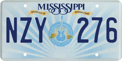 MS license plate NZY276