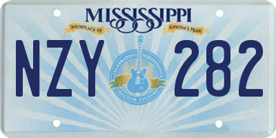 MS license plate NZY282