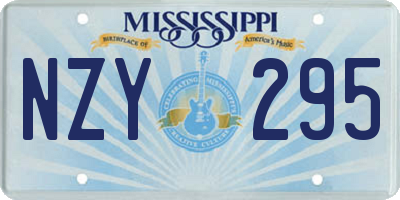 MS license plate NZY295