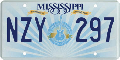 MS license plate NZY297