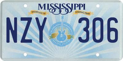 MS license plate NZY306