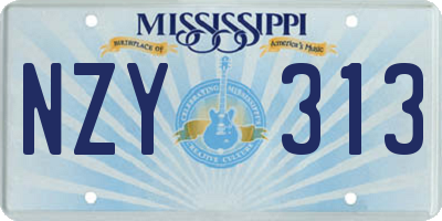 MS license plate NZY313