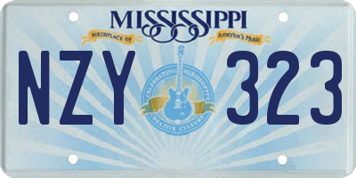 MS license plate NZY323