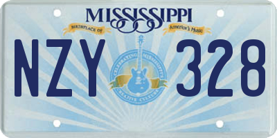 MS license plate NZY328