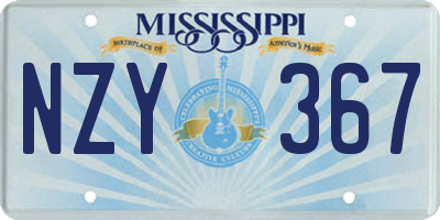MS license plate NZY367