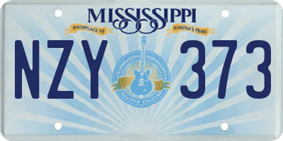 MS license plate NZY373