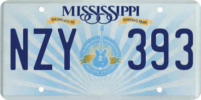 MS license plate NZY393