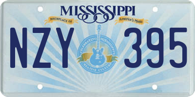 MS license plate NZY395