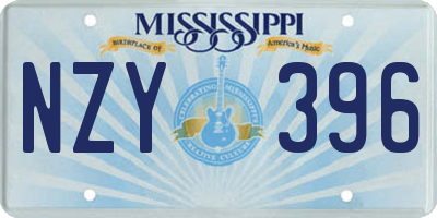 MS license plate NZY396