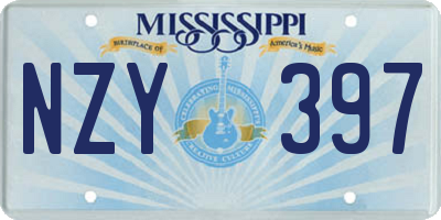 MS license plate NZY397
