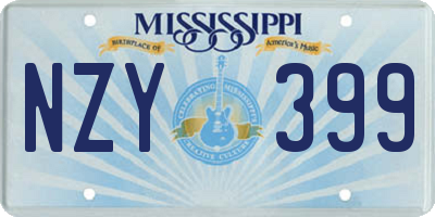 MS license plate NZY399
