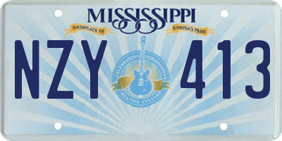 MS license plate NZY413