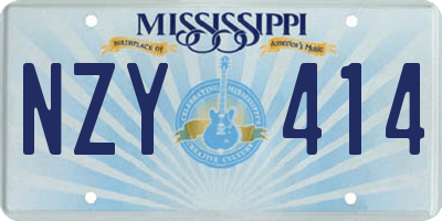 MS license plate NZY414