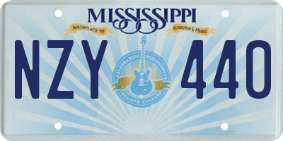MS license plate NZY440