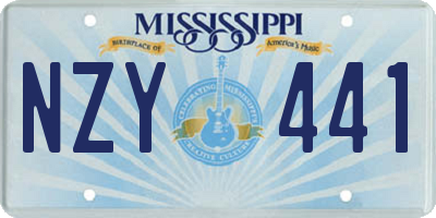 MS license plate NZY441
