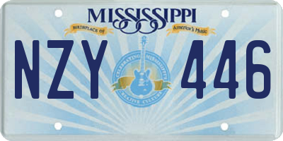MS license plate NZY446