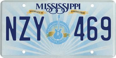 MS license plate NZY469
