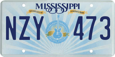 MS license plate NZY473