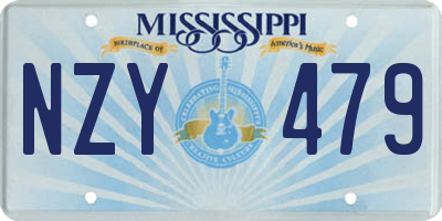 MS license plate NZY479