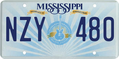 MS license plate NZY480