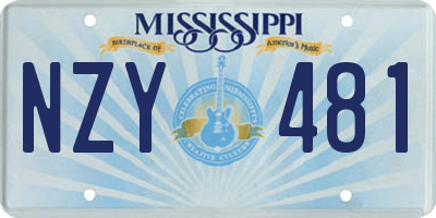 MS license plate NZY481