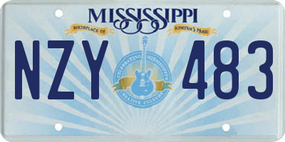MS license plate NZY483